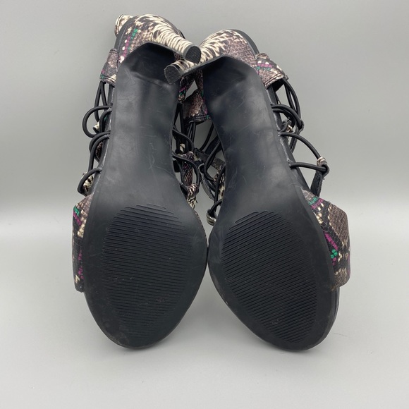 Steve Madden Snakeskin Strappy Stilettos US Women’s 9 Multicolor - Picture 7 of 8